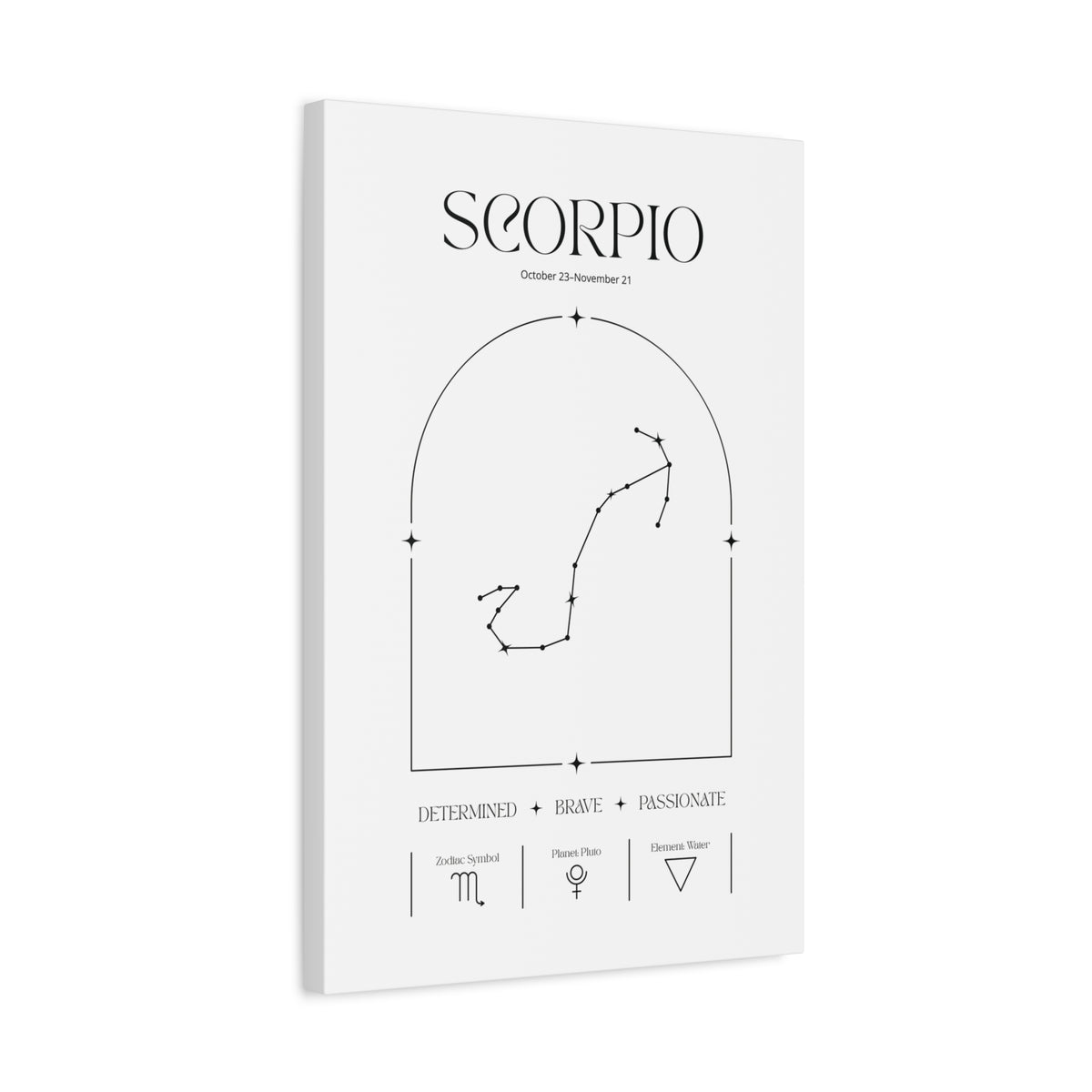 Scorpio Zodiac Canvas – Mysterious & Magnetic Art