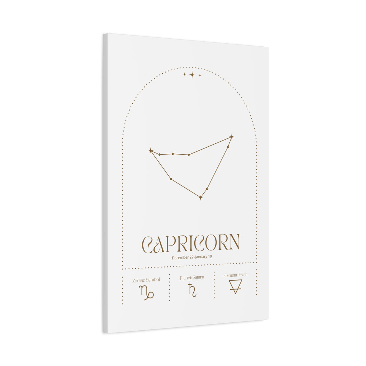 Capricorn Zodiac Canvas – Grounded & Timeless Art