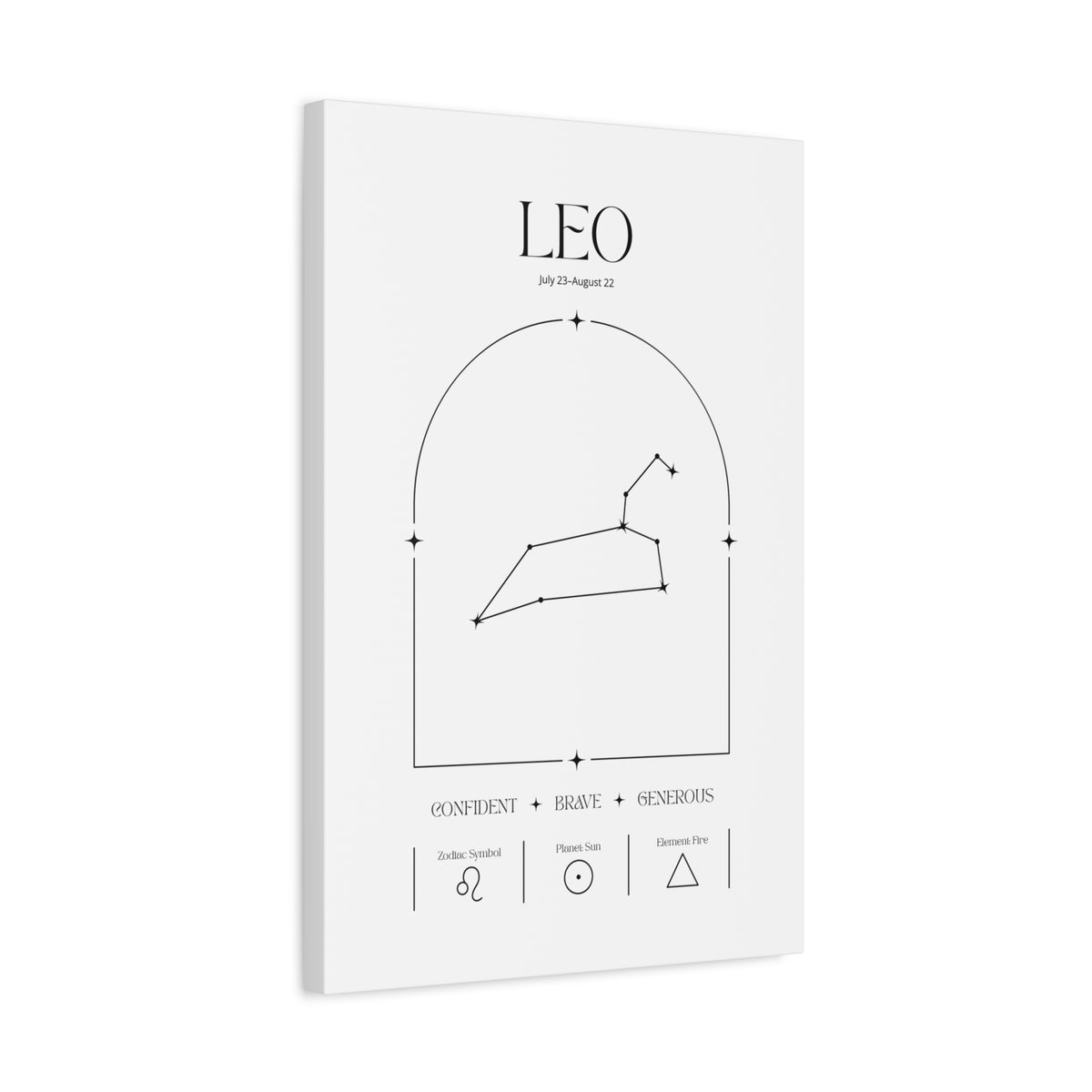 Leo Zodiac Canvas – Radiant & Bold Art