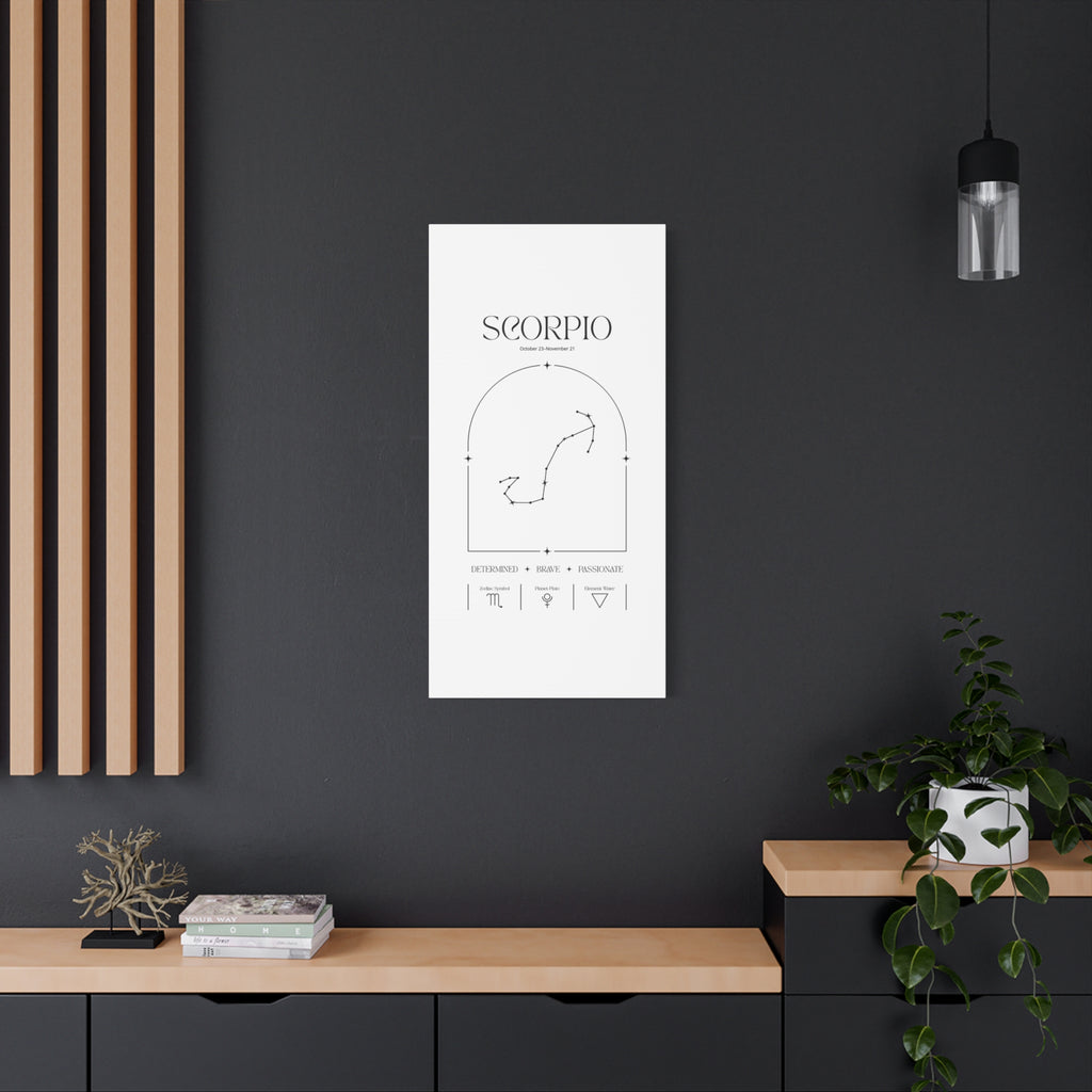 Scorpio Zodiac Canvas – Mysterious & Magnetic Art