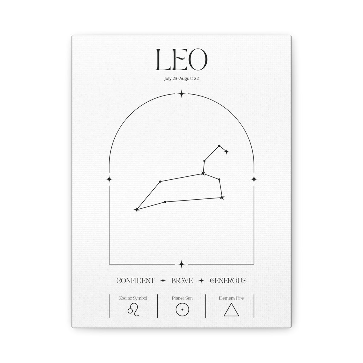 Leo Zodiac Canvas – Radiant & Bold Art