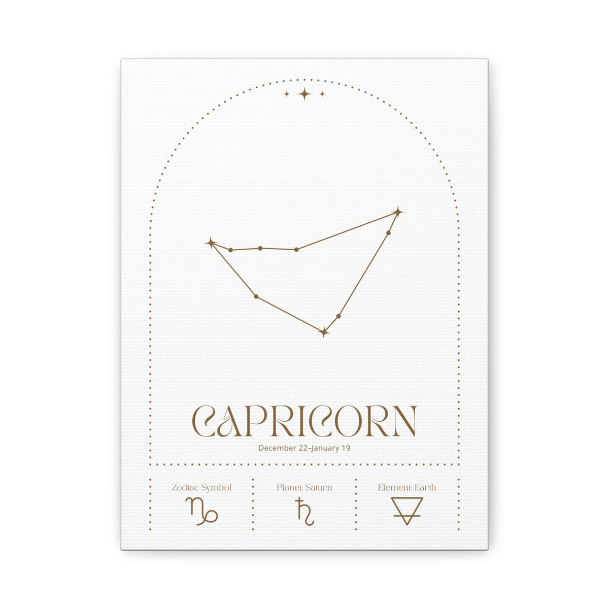 Capricorn Zodiac Canvas – Grounded & Timeless Art