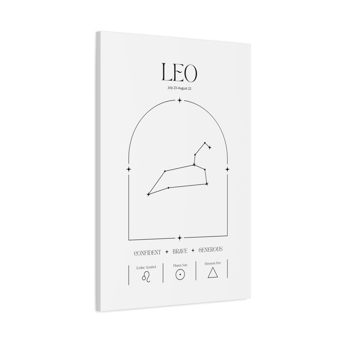 Leo Zodiac Canvas – Radiant & Bold Art