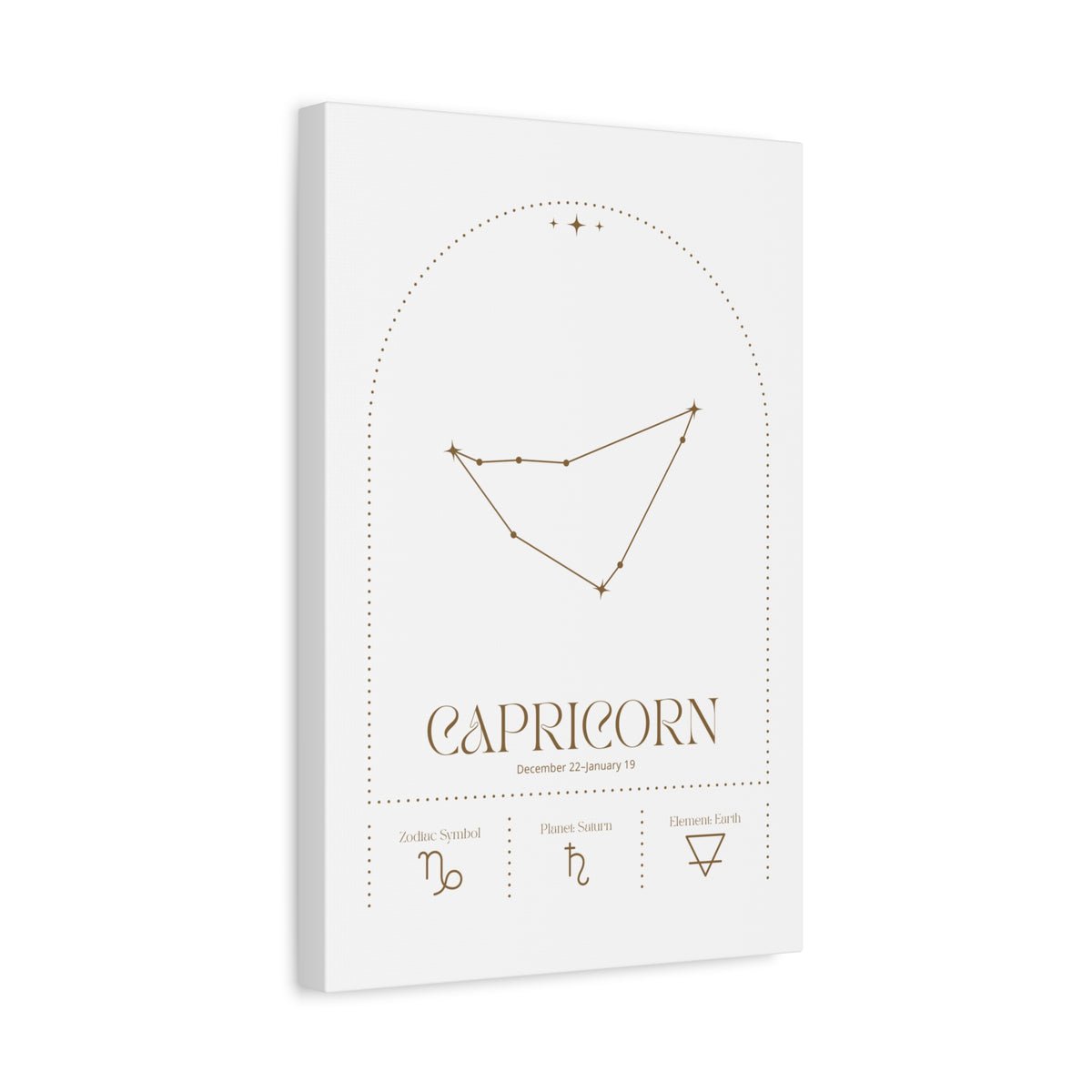 Capricorn Zodiac Canvas – Grounded & Timeless Art