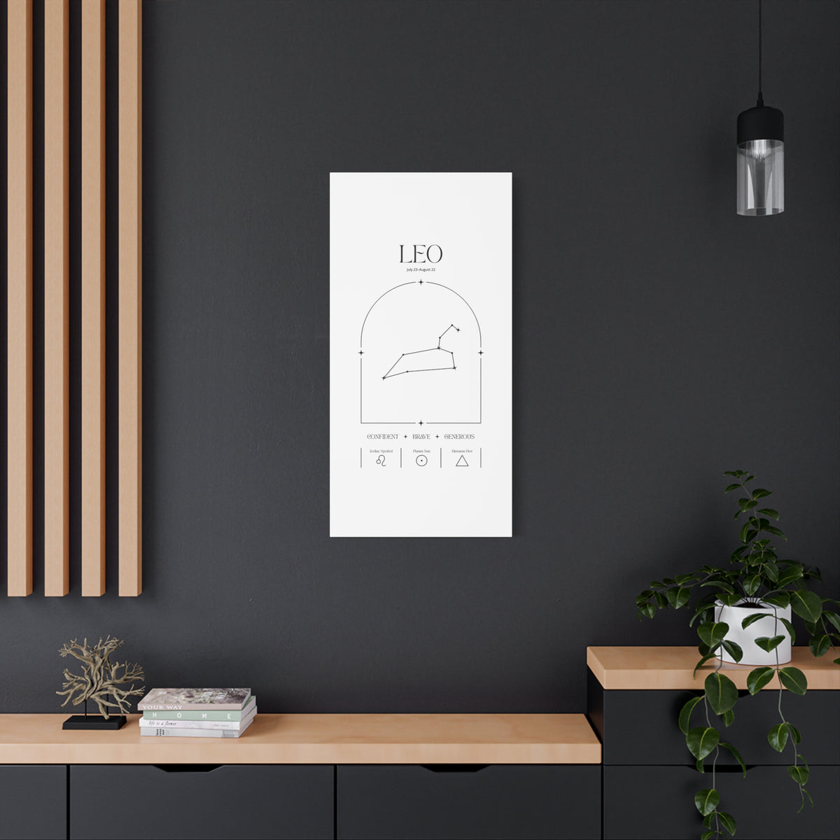 Leo Zodiac Canvas – Radiant & Bold Art