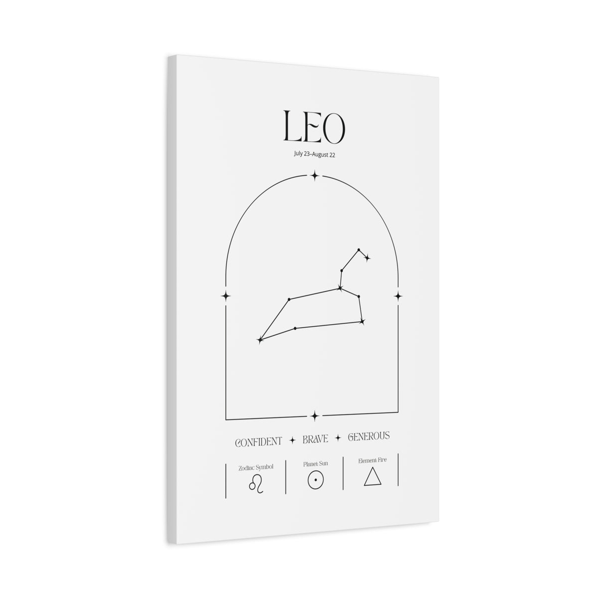 Leo Zodiac Canvas – Radiant & Bold Art