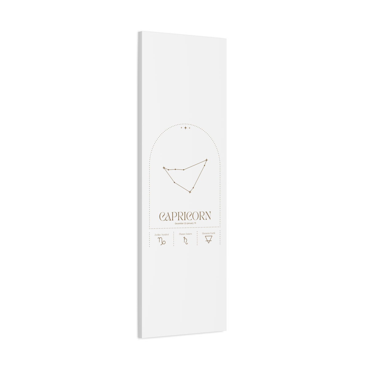 Capricorn Zodiac Canvas – Grounded & Timeless Art