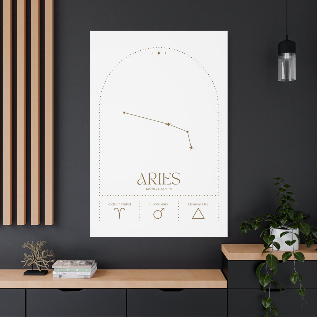 Aries Zodiac Canvas – Bold & Energetic Art