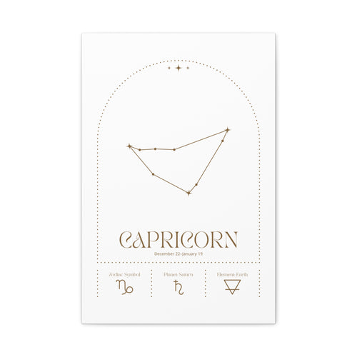 Capricorn Zodiac Canvas – Grounded & Timeless Art