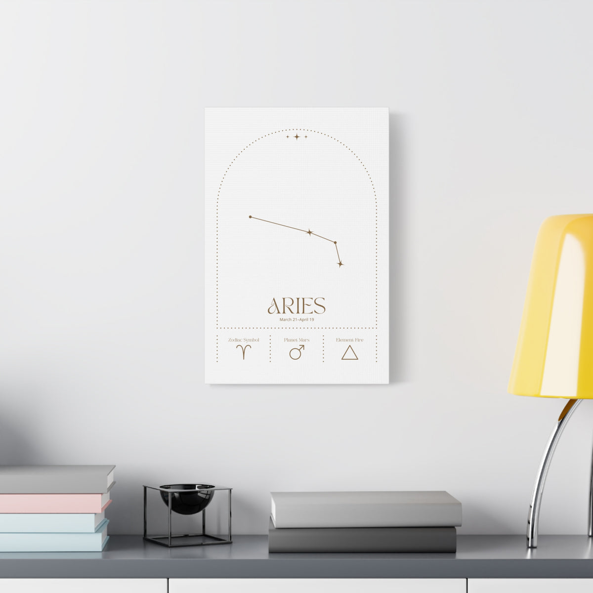 Aries Zodiac Canvas – Bold & Energetic Art