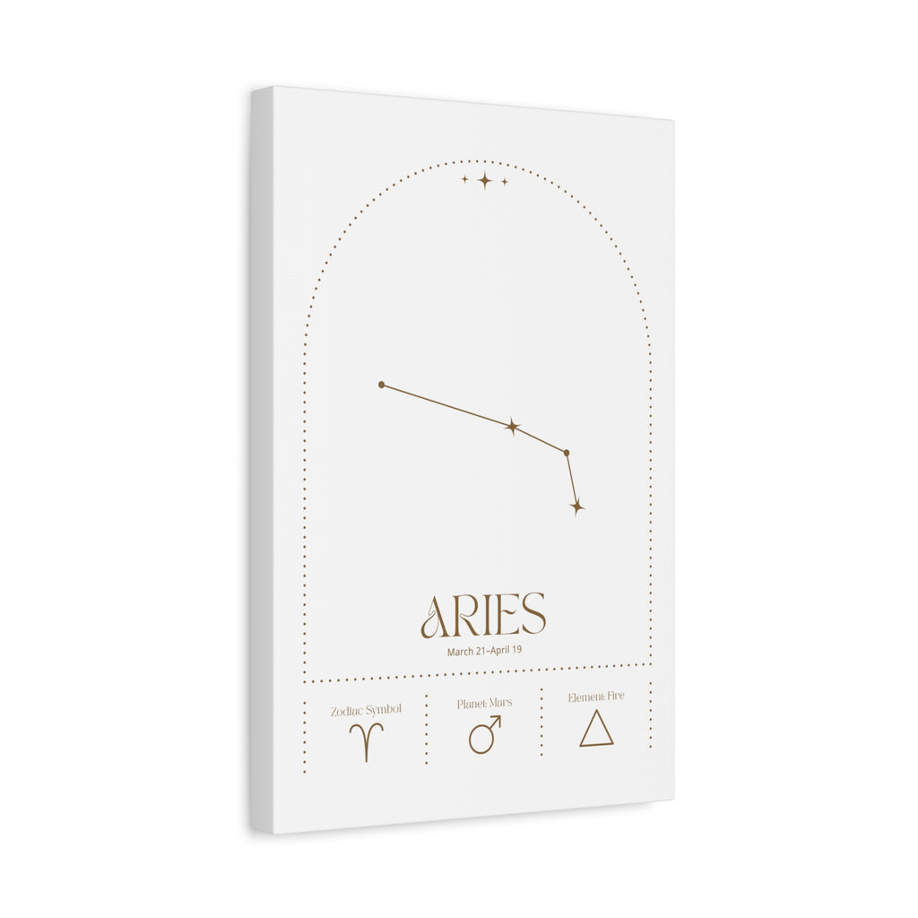 Aries Zodiac Canvas – Bold & Energetic Art
