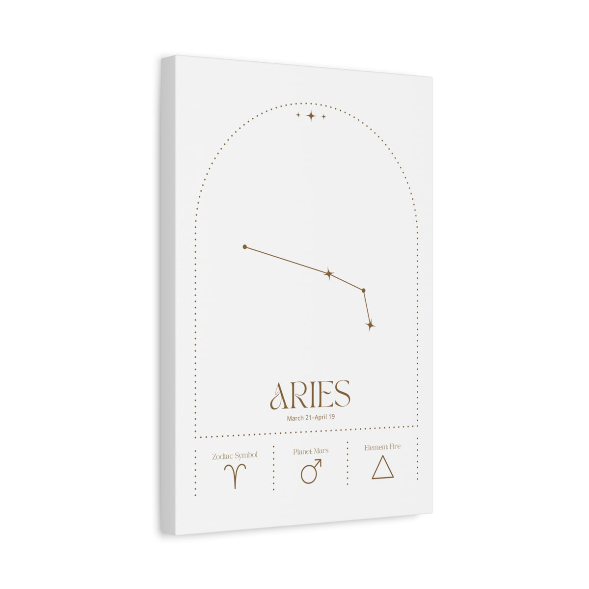 Aries Zodiac Canvas – Bold & Energetic Art