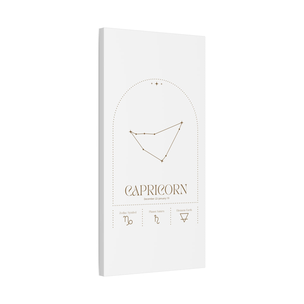 Capricorn Zodiac Canvas – Grounded & Timeless Art