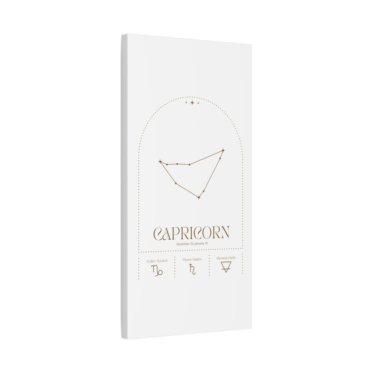 Capricorn Zodiac Canvas – Grounded & Timeless Art