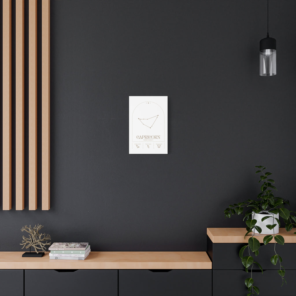 Capricorn Zodiac Canvas – Grounded & Timeless Art