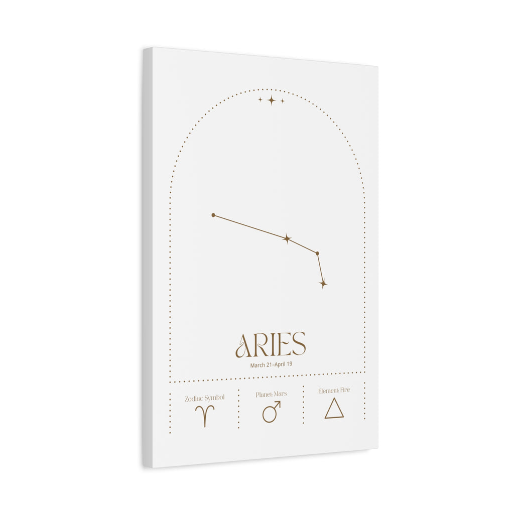 Aries Zodiac Canvas – Bold & Energetic Art