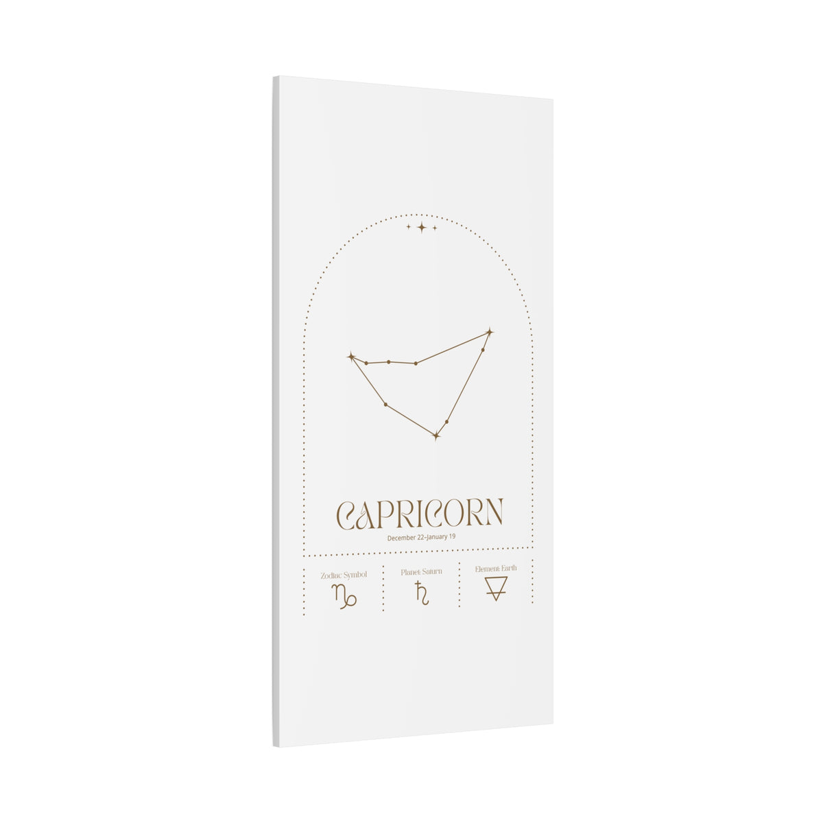 Capricorn Zodiac Canvas – Grounded & Timeless Art