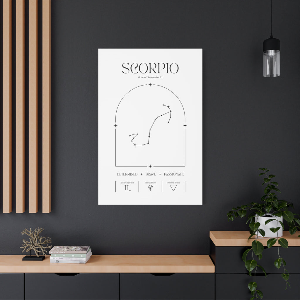 Scorpio Zodiac Canvas – Mysterious & Magnetic Art