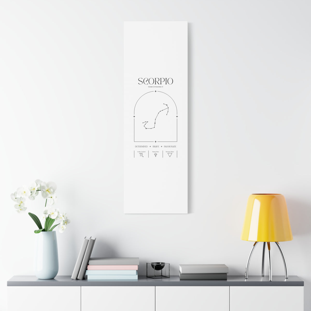Scorpio Zodiac Canvas – Mysterious & Magnetic Art