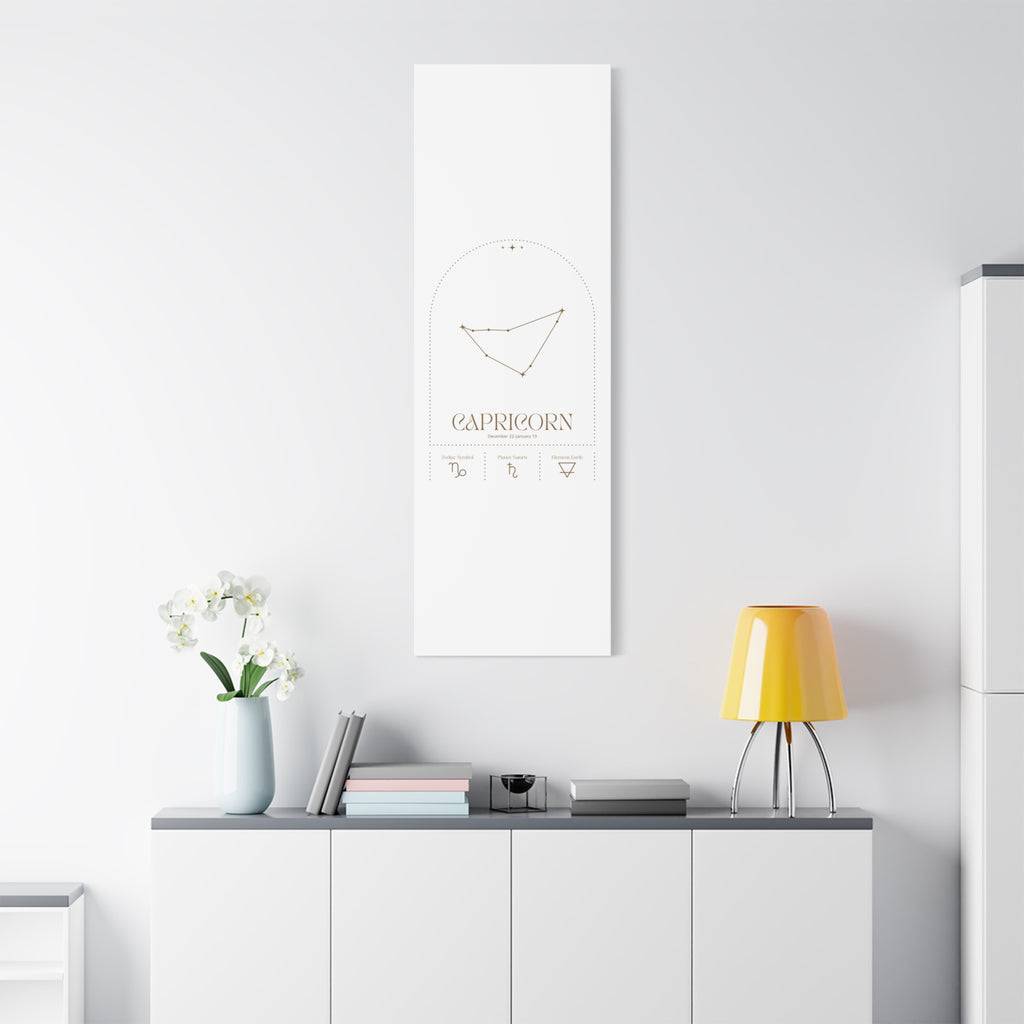 Capricorn Zodiac Canvas – Grounded & Timeless Art