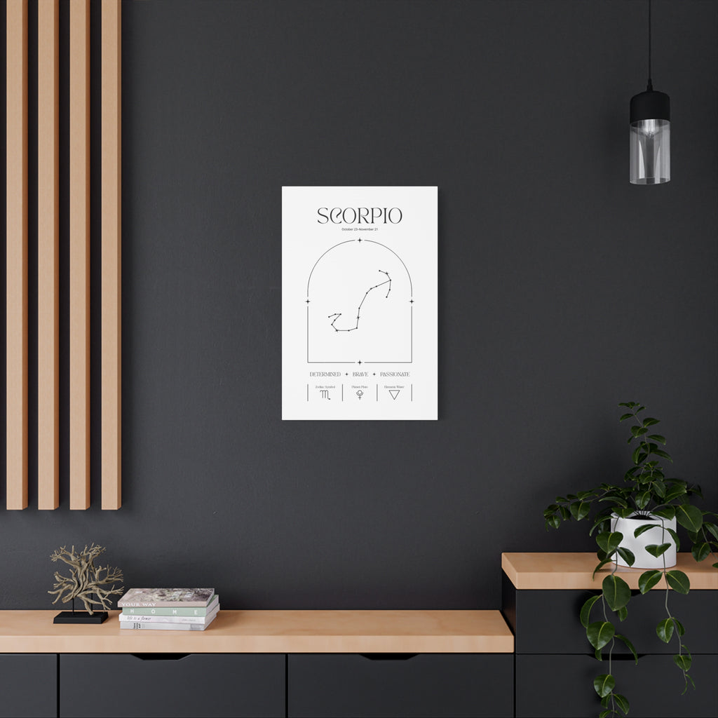 Scorpio Zodiac Canvas – Mysterious & Magnetic Art