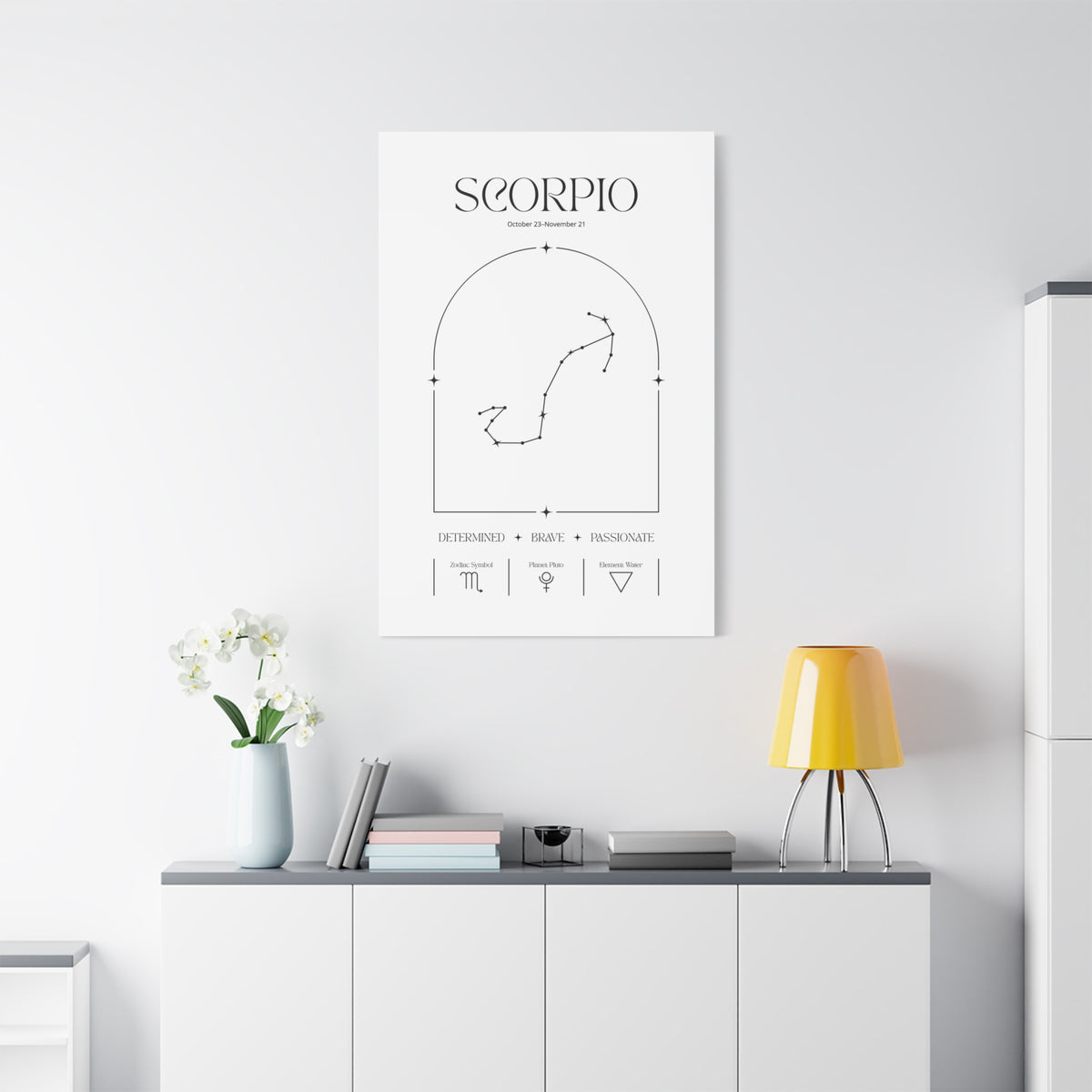 Scorpio Zodiac Canvas – Mysterious & Magnetic Art