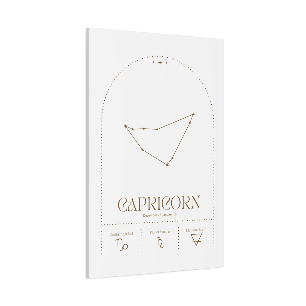 Capricorn Zodiac Canvas – Grounded & Timeless Art