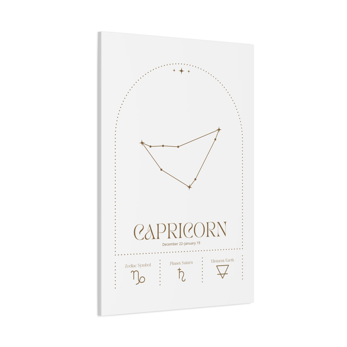 Capricorn Zodiac Canvas – Grounded & Timeless Art