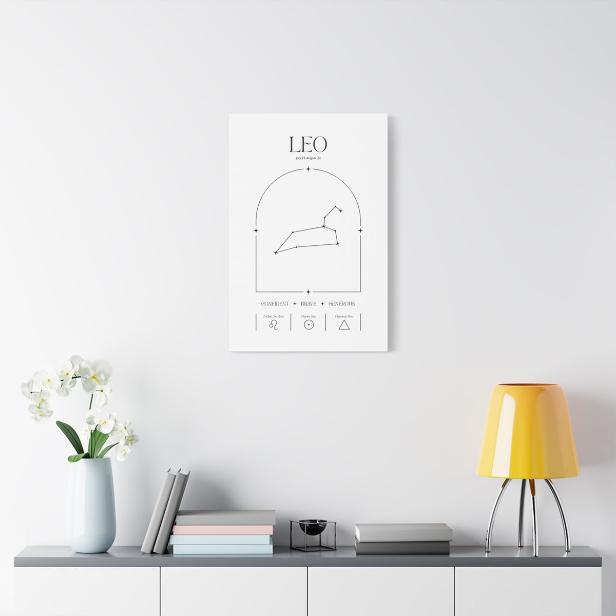 Leo Zodiac Canvas – Radiant & Bold Art
