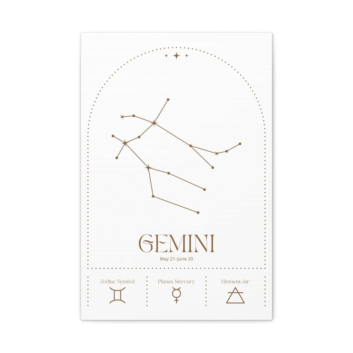 Gemini Zodiac Canvas – Dynamic & Versatile