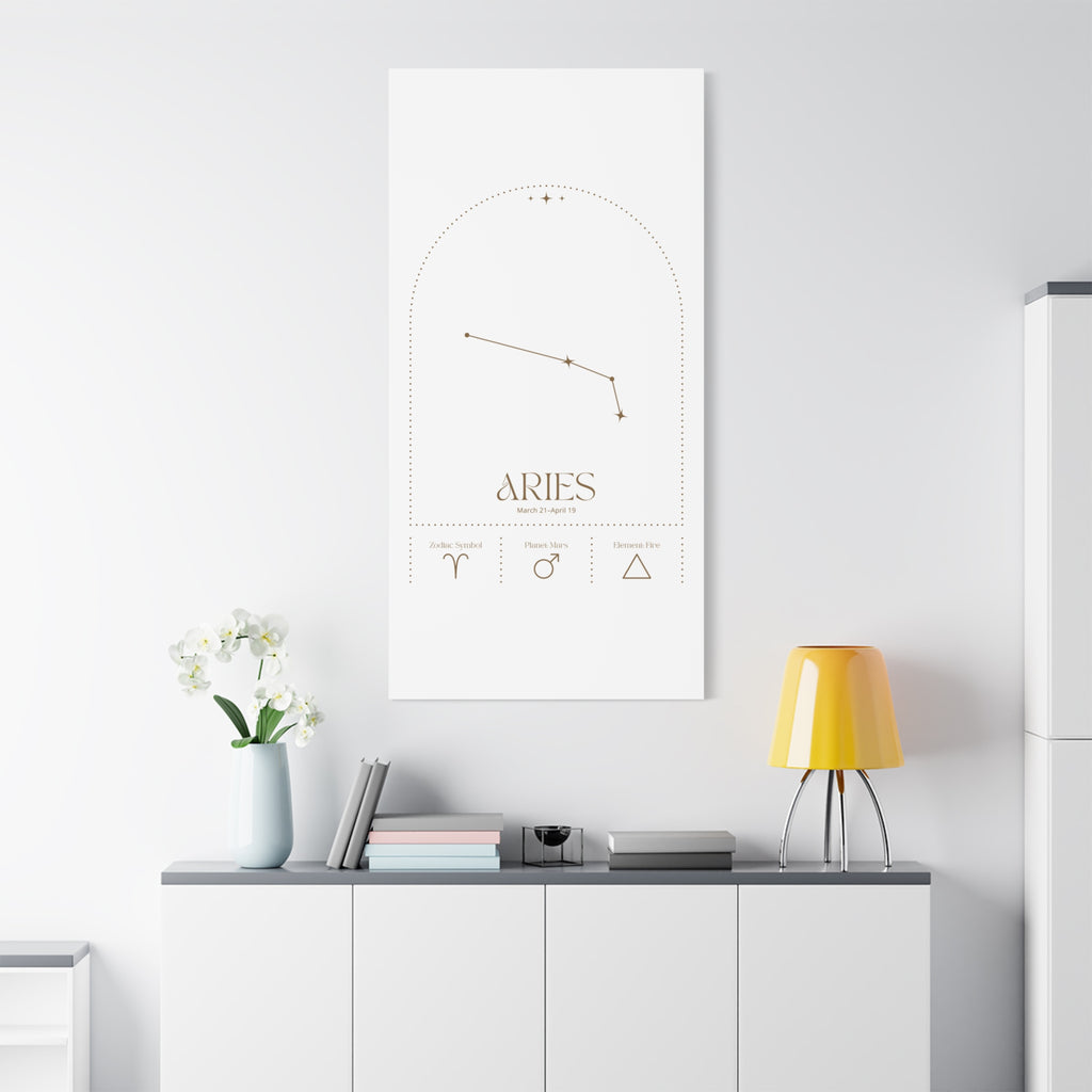 Aries Zodiac Canvas – Bold & Energetic Art