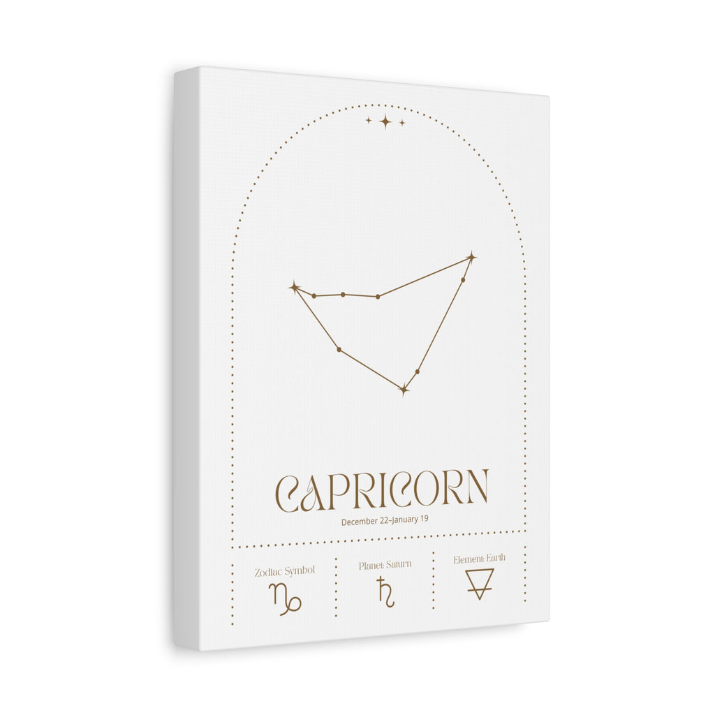 Capricorn Zodiac Canvas – Grounded & Timeless Art