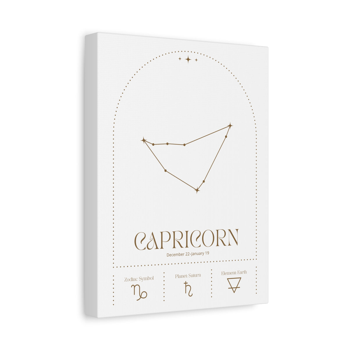 Capricorn Zodiac Canvas – Grounded & Timeless Art
