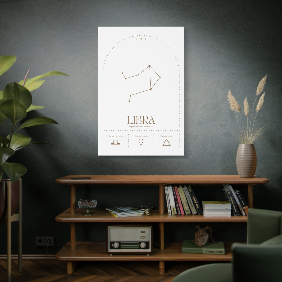 Libra Zodiac Canvas – Balanced & Graceful Art