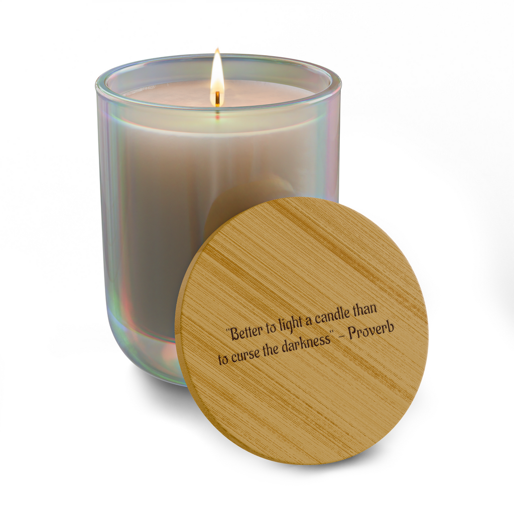 Scented Soy Candle, 14oz ("Better to light a candle than to curse the darkness." – Proverb)