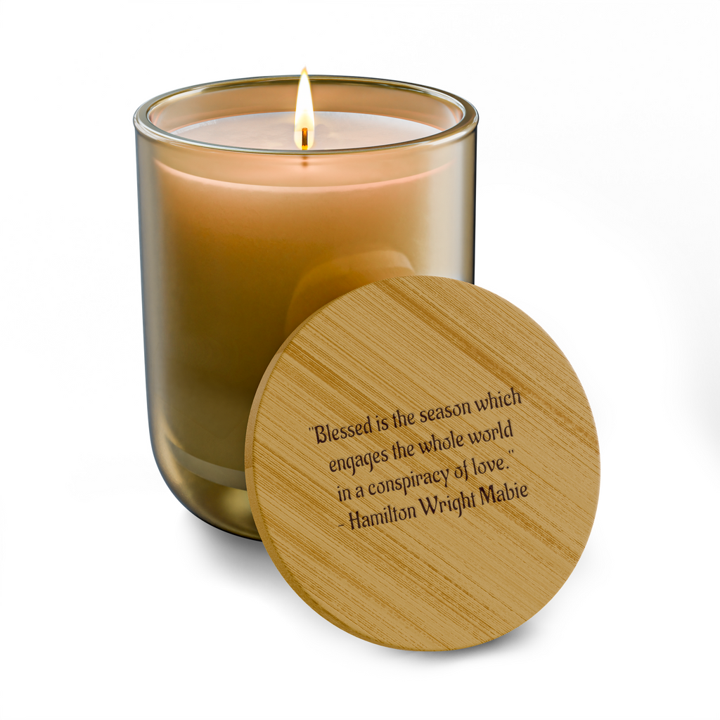 Scented Soy Candle, 14oz ("Blessed is the season which engages the whole world in a conspiracy of love." – Hamilton Wright Mabie)