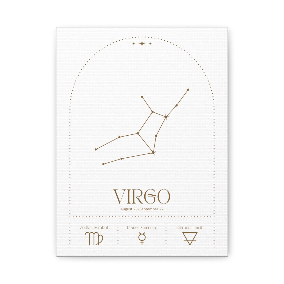 Virgo Zodiac Canvas – Serene & Refined Art