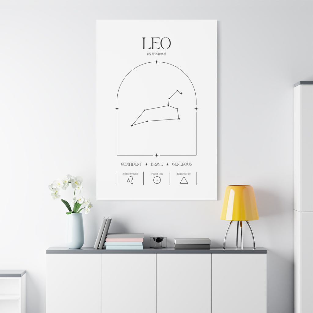 Leo Zodiac Canvas – Radiant & Bold Art