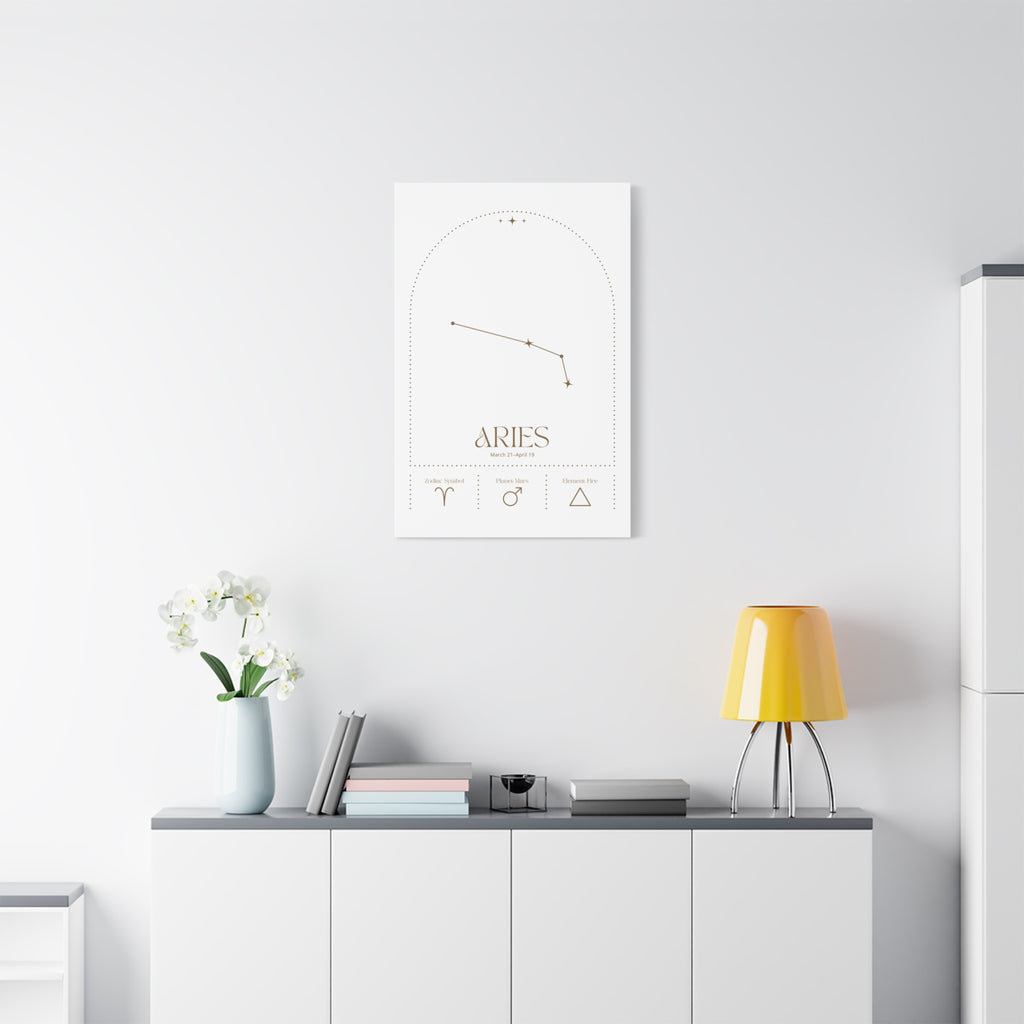 Aries Zodiac Canvas – Bold & Energetic Art