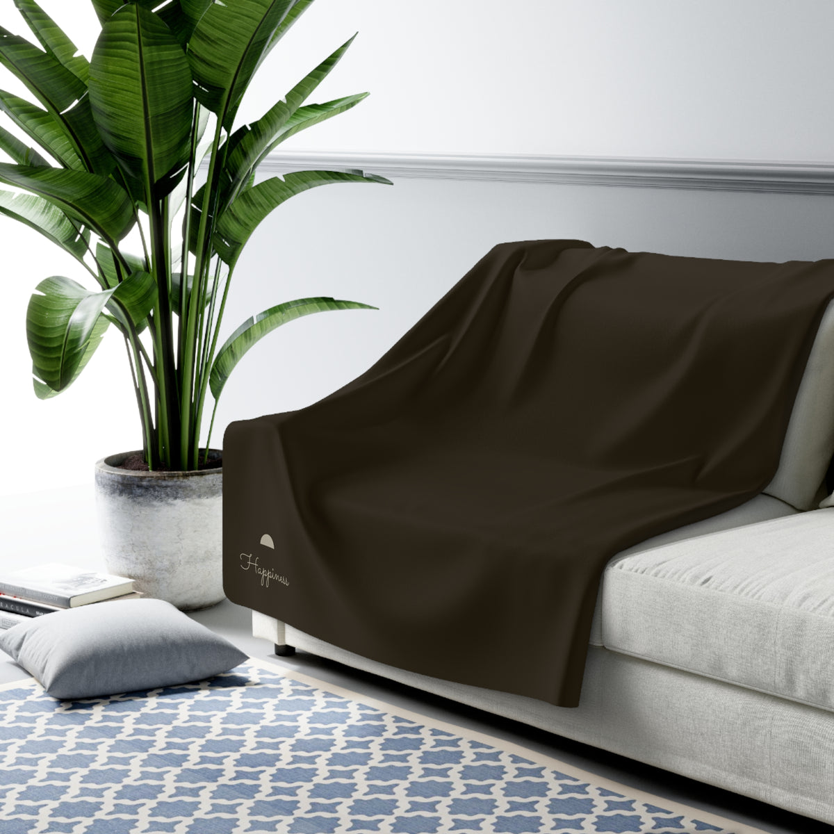 Sherpa Fleece Blanket "Happiness"