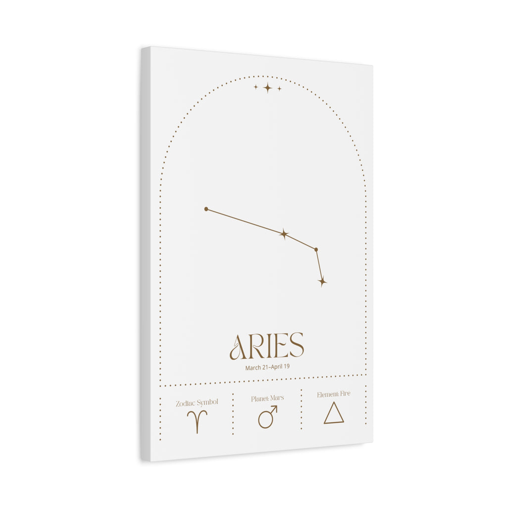 Aries Zodiac Canvas – Bold & Energetic Art