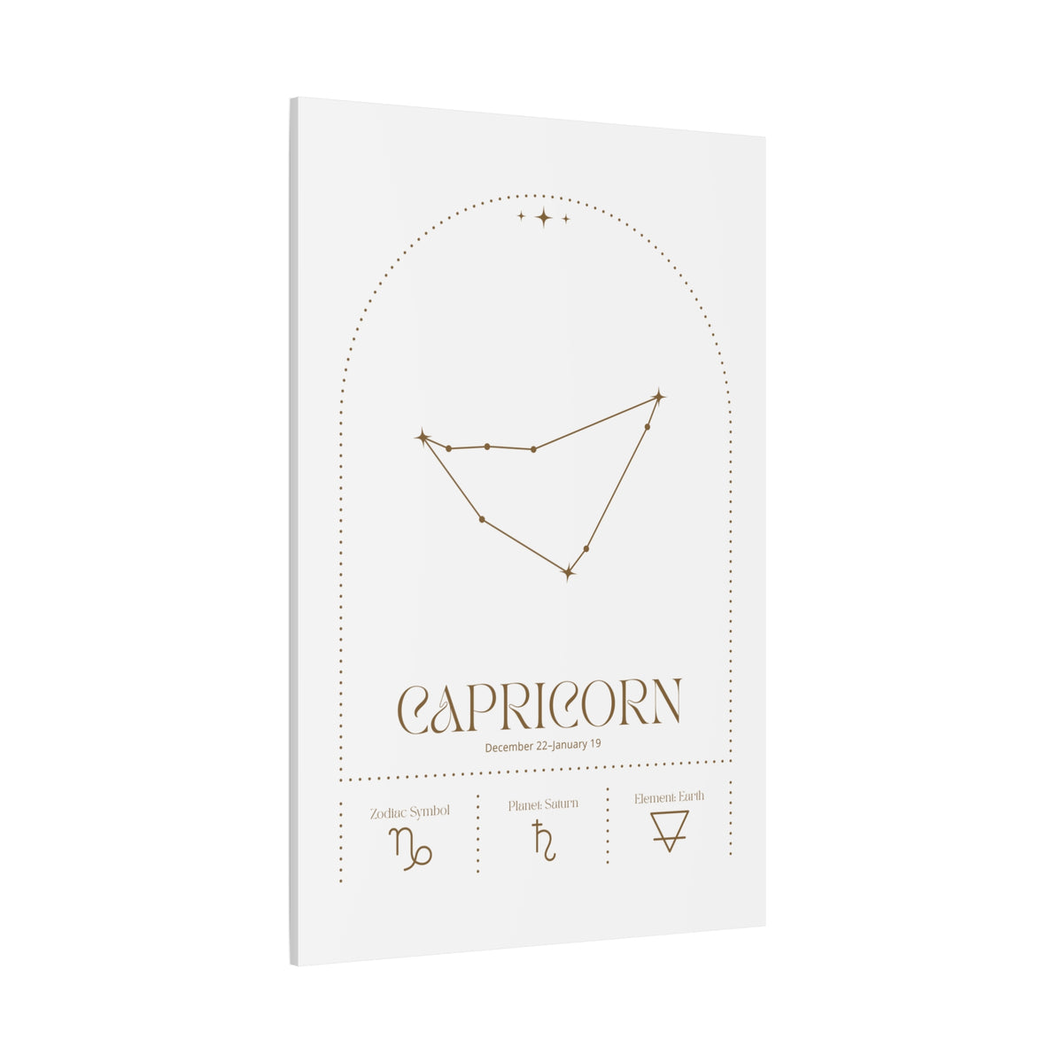 Capricorn Zodiac Canvas – Grounded & Timeless Art