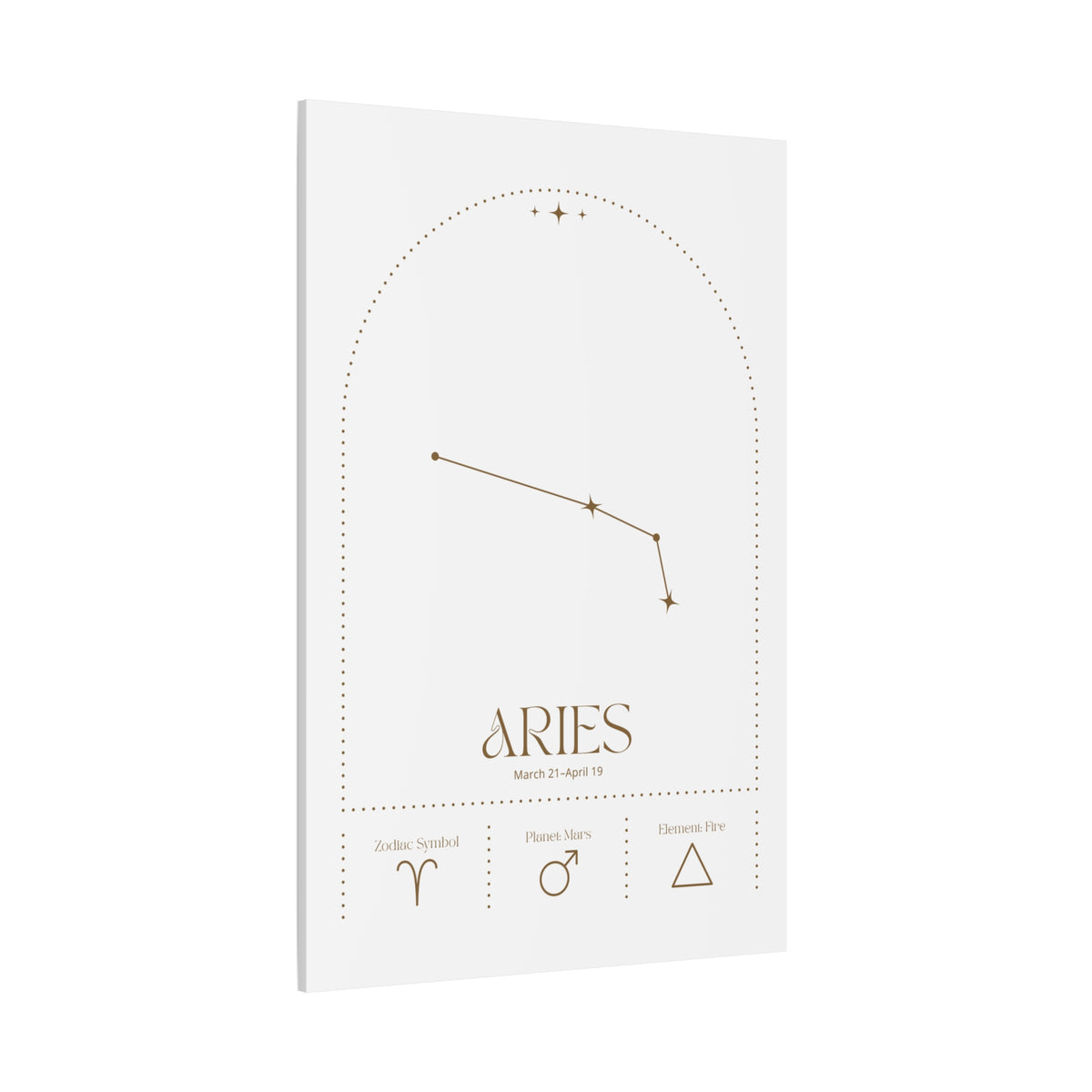Aries Zodiac Canvas – Bold & Energetic Art