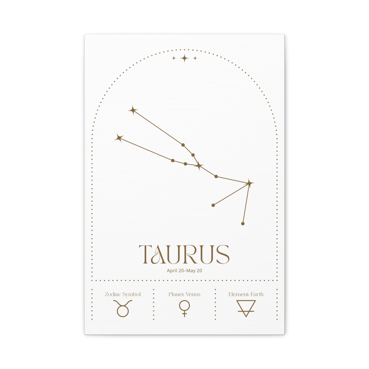 Taurus Zodiac Canvas – Earthy & Grounded Vibes