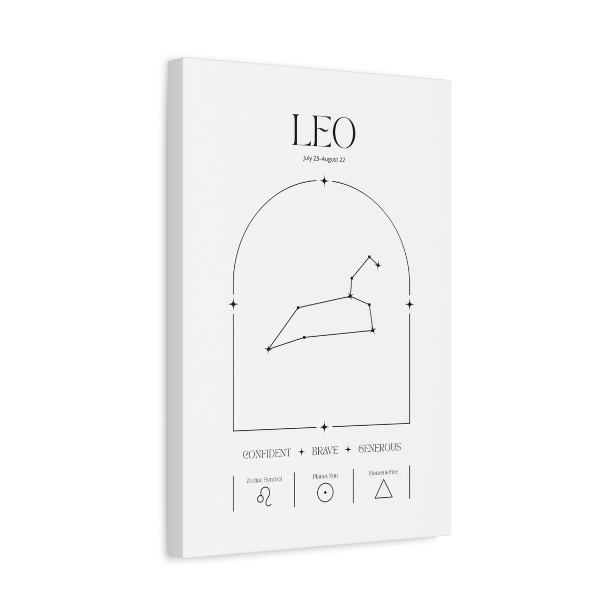 Leo Zodiac Canvas – Radiant & Bold Art