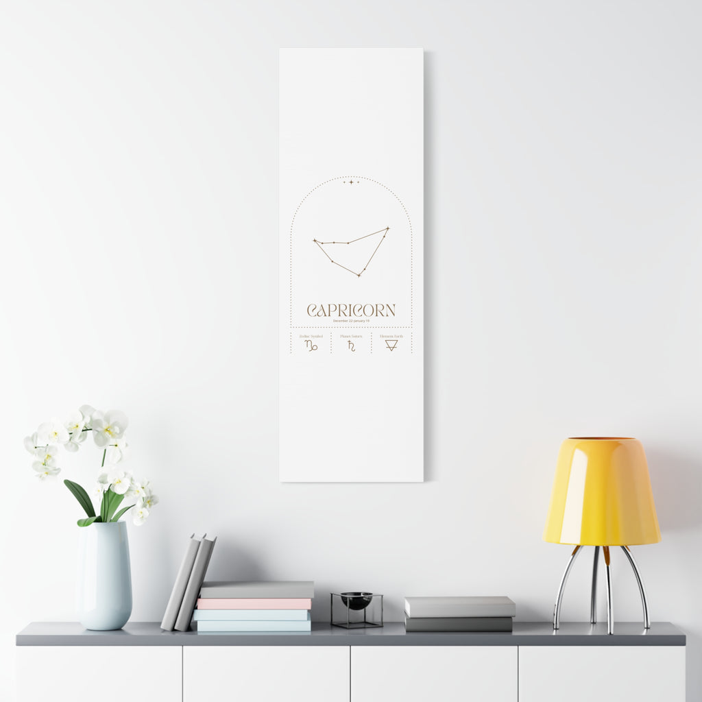 Capricorn Zodiac Canvas – Grounded & Timeless Art