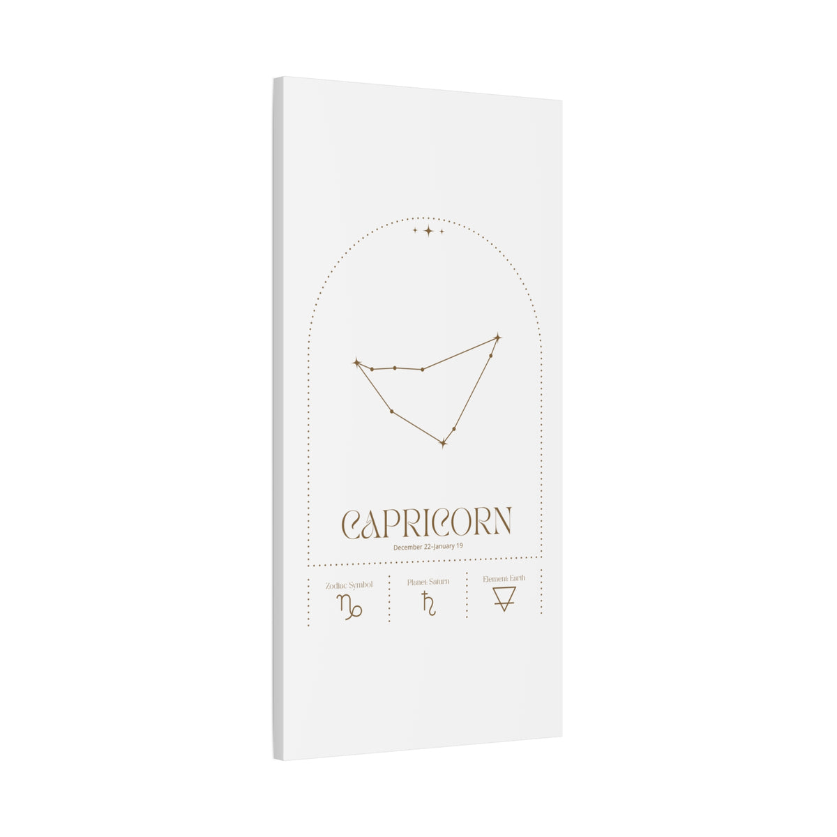 Capricorn Zodiac Canvas – Grounded & Timeless Art