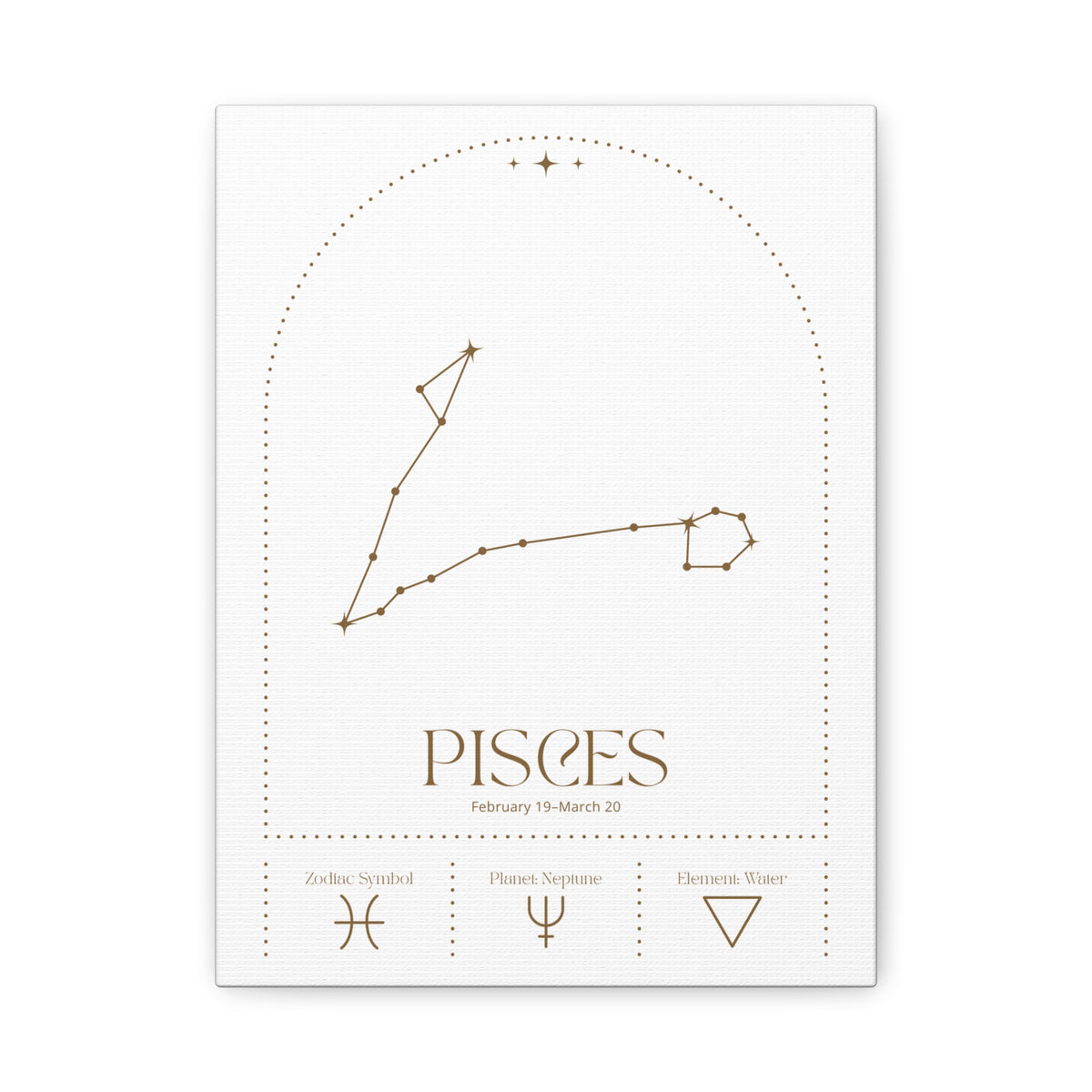Pisces Zodiac Canvas – Dreamy & Ethereal Art