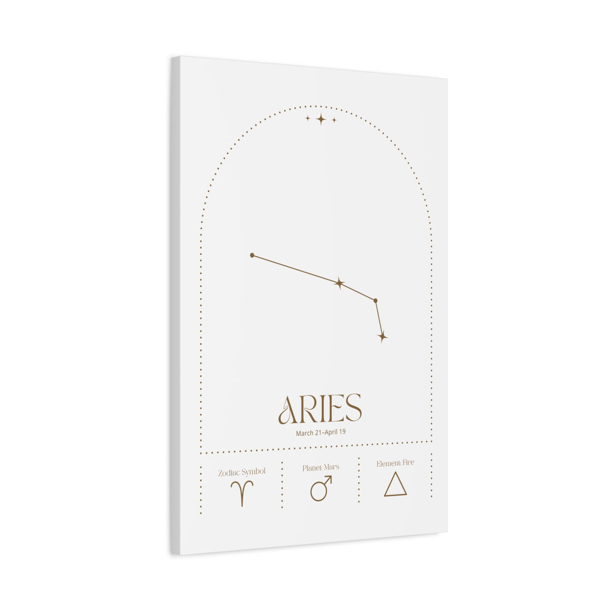 Aries Zodiac Canvas – Bold & Energetic Art