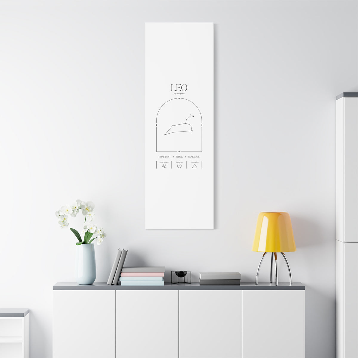 Leo Zodiac Canvas – Radiant & Bold Art